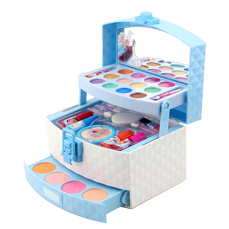 Disney Kids Makeup Girl Princess Makeup Frozen Suitcase Lipstick Birthday gift