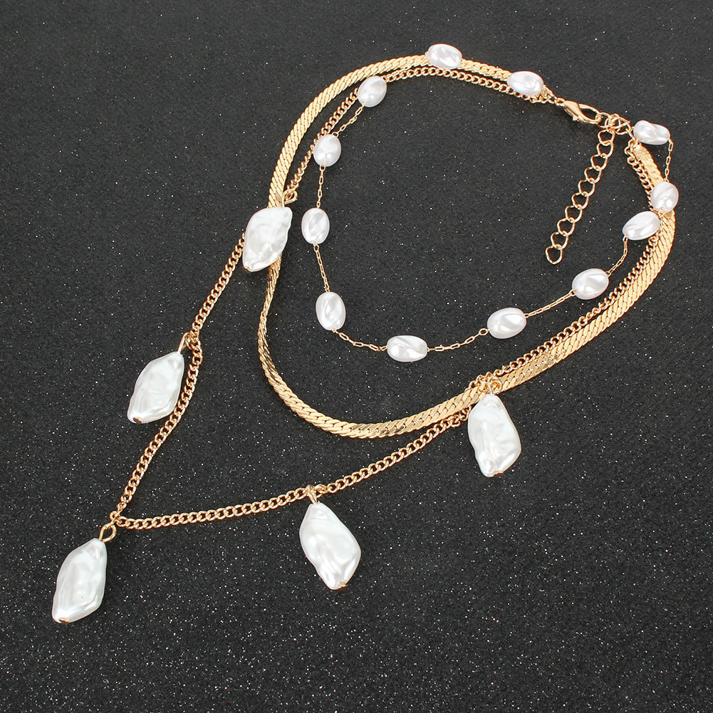 Bohemian Simple Shaped Pearl Necklace For Women Wholesale display picture 3