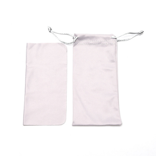 Zhenyi glasses cloth glasses bag cover high density black, white and gray 3 colors convenient double drawstring pocket can be customized with LOGO