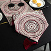 Nordic wave dot new Chinese wedding bed red table flag cover cloth linen linen coffee table cloth table cloth cloth