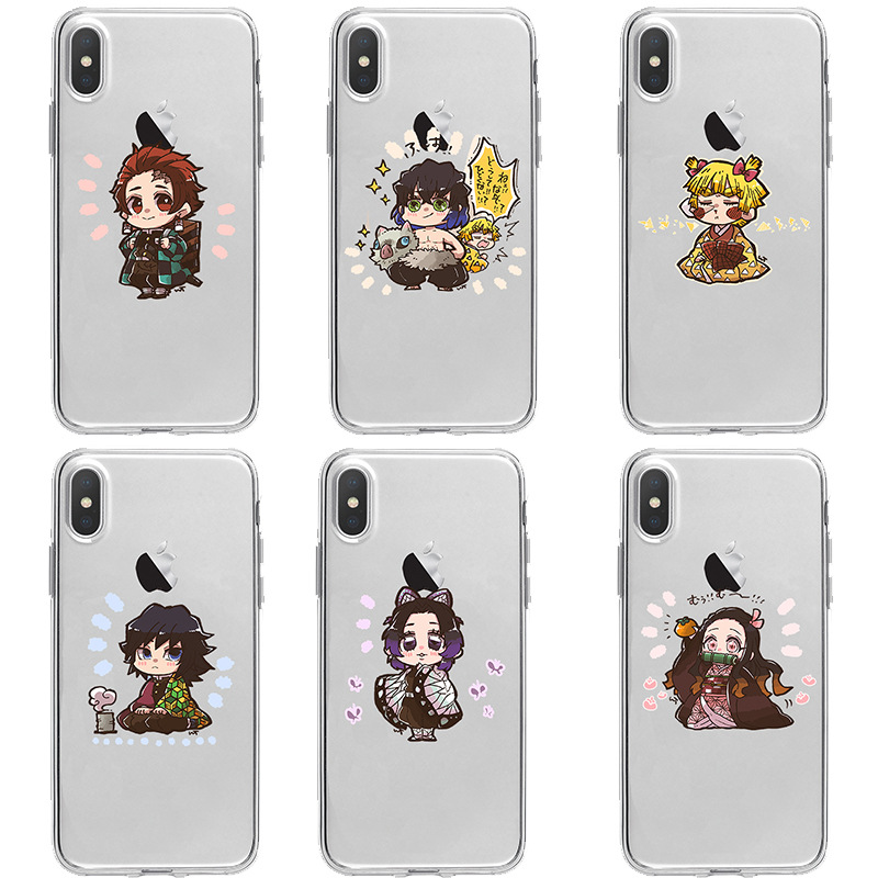 适用鬼灭之刃祢豆子IPhone11proMax手机壳XR/XS苹果8plus潮7plus|ms