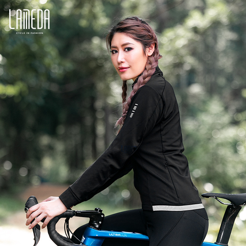 兰帕达秋冬季防风抓绒骑行服男女保暖长袖公路山地自行车外套上衣