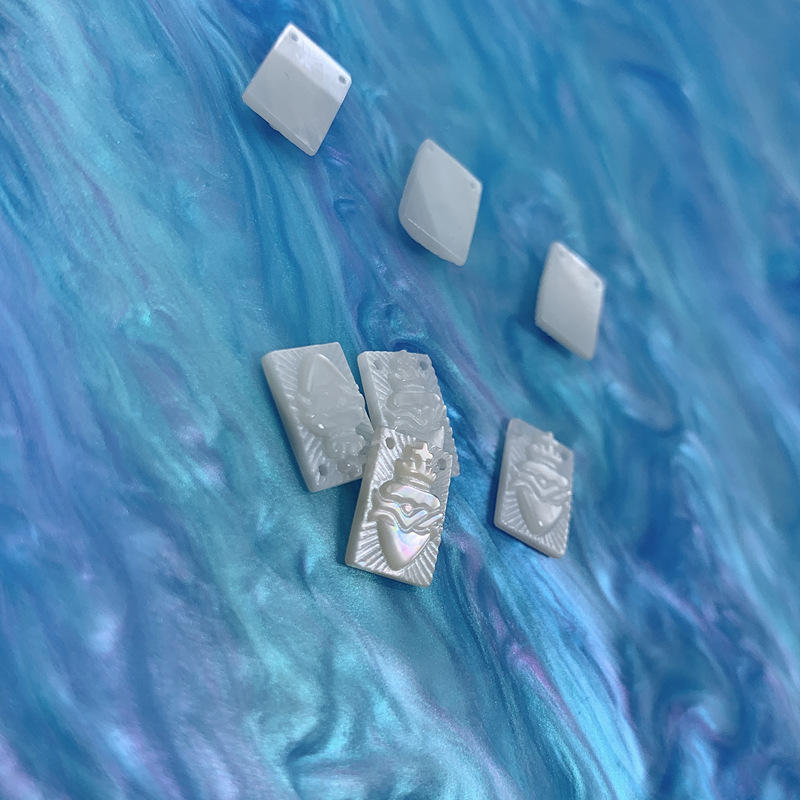 1 Piece Quantity Shell Material 1 Piece 8*11mm Shell Geometric Rectangle Pendant