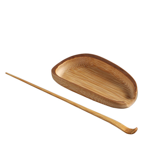 Zen bamboo tea spoon, handmade tea pick, tea spoon, tea ceremony accessories, tea towel pad, Kung Fu tea needle, saucer, tea set