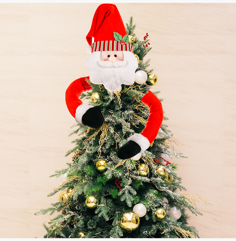 400g Weight Christmas Festival   Christmas Decorations Christmas Tree Hug Tree Top Star Creative Cartoon Christmas Tree 5