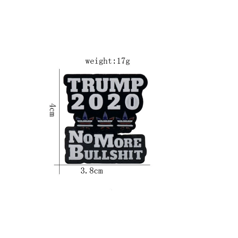 Ленточка/бейдж с изображением Трампа для кампании TRUMP 2020, металлический значок, украшение, оптовая продажа