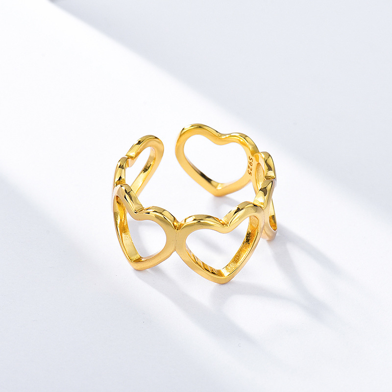 Small design one size brand fashionable ring heart shaped