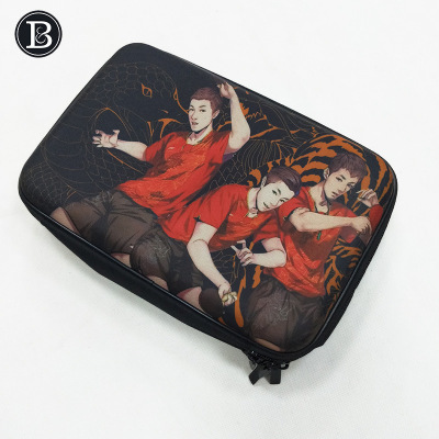 Custom manufacturer Direct selling EVA texture of material portable Table tennis racket Storage bag Customizable logo durable