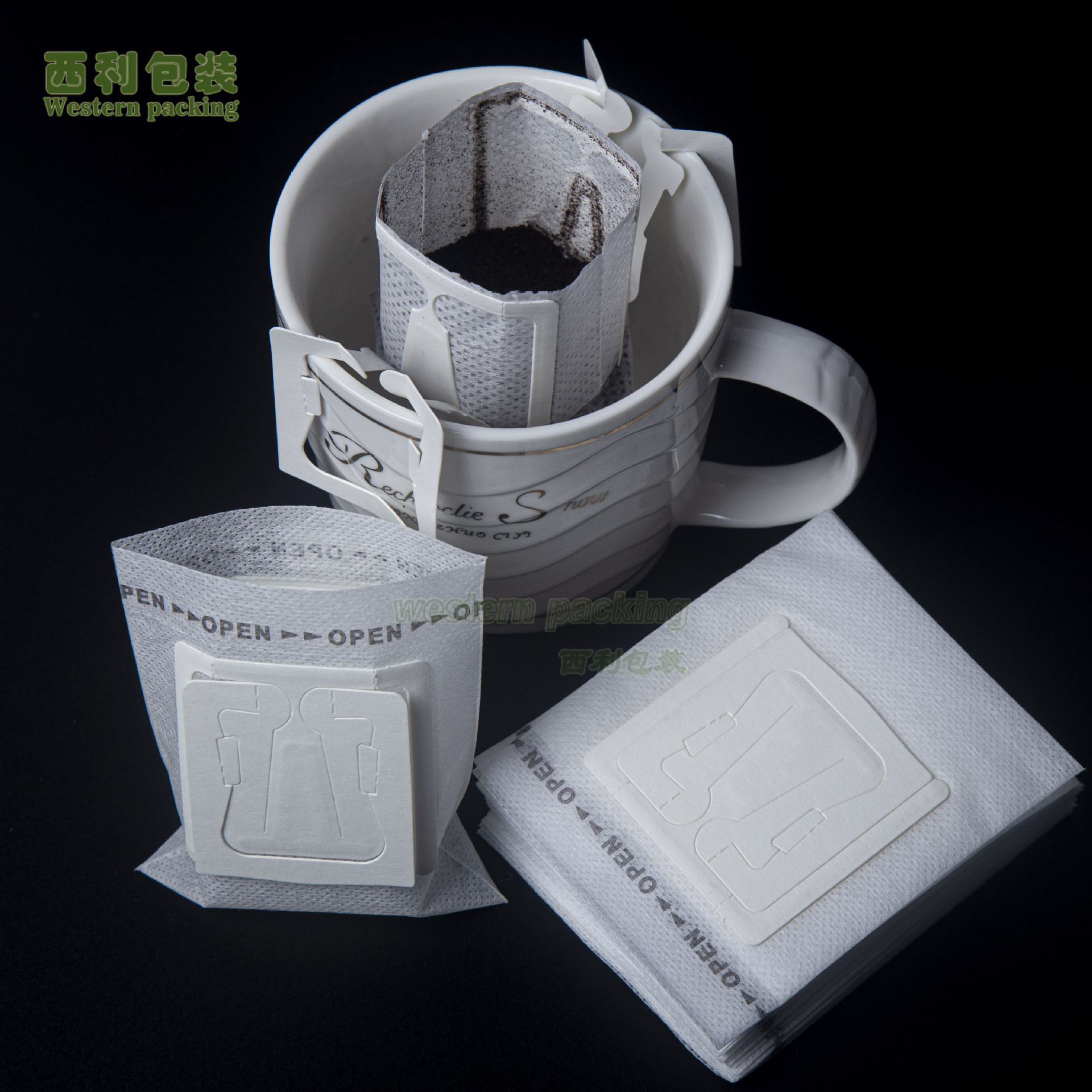 厂家直销挂耳咖啡滤袋日本材质进口挂耳咖啡过滤纸一次性咖啡滤袋