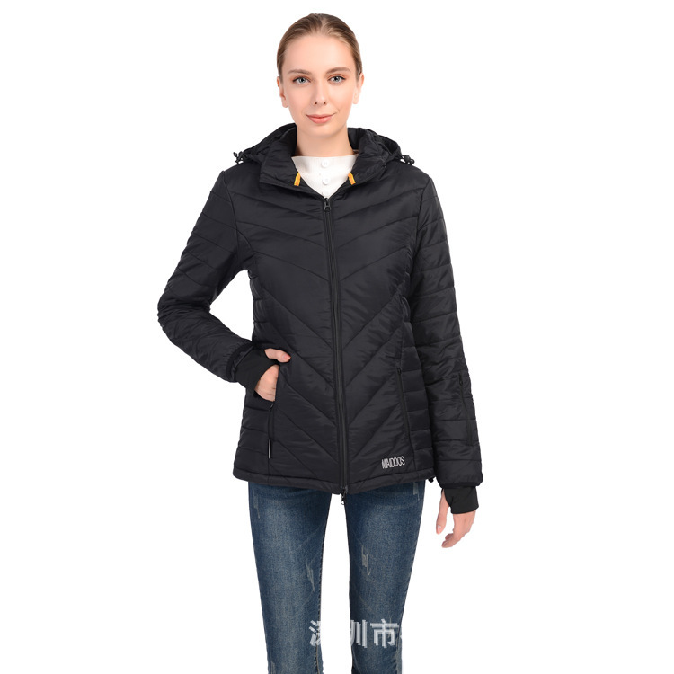 In stock wholesale electric heating coat heating jacket electric heating clothes charging treasure heating clothes hat detachable