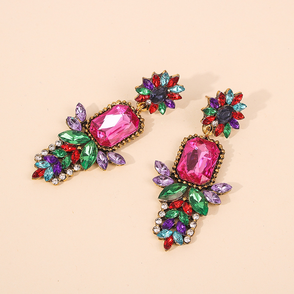 Pendientes De Diamantes De Cristal De Alta Gama display picture 8