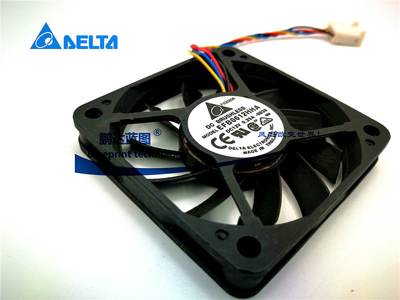 台达EFB0612HHA  6010 12V0.25A 6CM双滚珠PWM温控大风量散热风扇