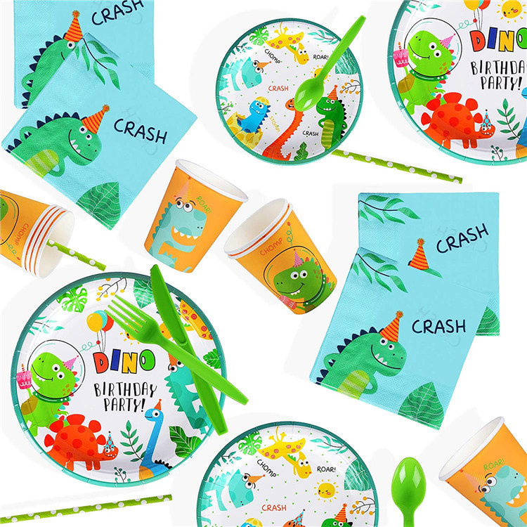 Birthday Letter Dinosaur Paper Party Tableware display picture 4