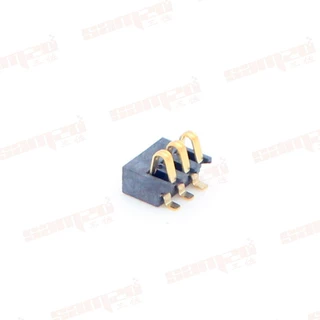 1.60间距电池连接器3P-10P镀金座子-厚度H1.8/2.2立式贴片电池座