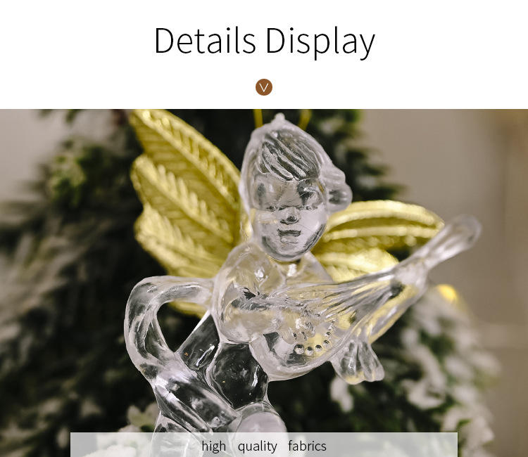 Decoraciones Para Árboles De Navidad Colgante De Ángel Transparente display picture 4