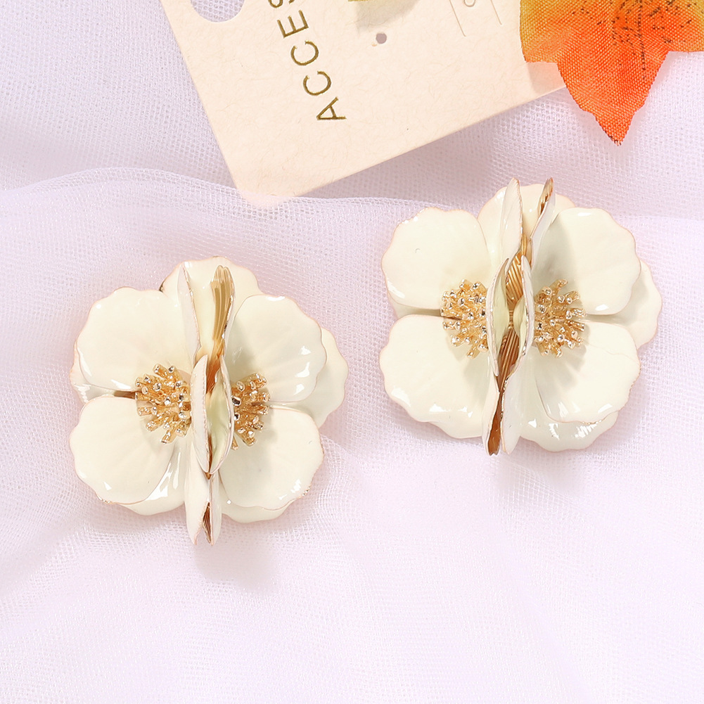 Drip Three-dimensional Flower Earrings Creative Fashion Butterfly Orchid Earrings Jewelry Wholesale Nihaojewelry display picture 5