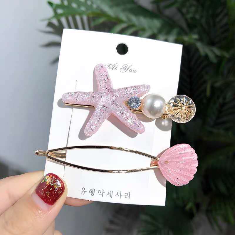 Cute Sweet Women's Mouth Starfish Shell Plastic Hair Clip display picture 12
