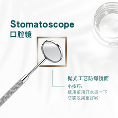 Stainless steel toothpick dental tool set, calculus removal tool, dental tool, mouth mirror, probe, oral care