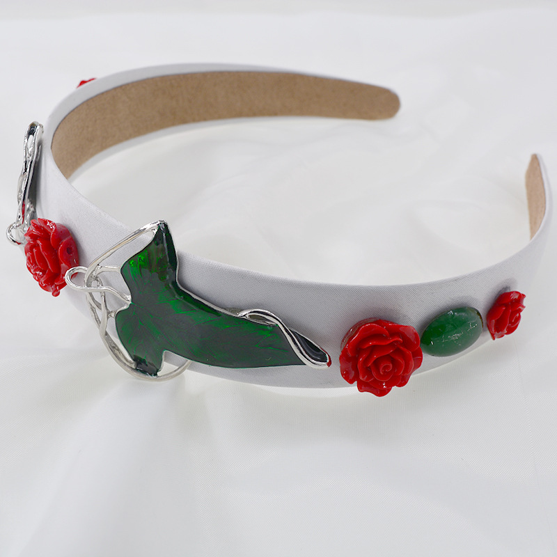 Plating Design Simple Korean  Retro Green Leaf  Headband