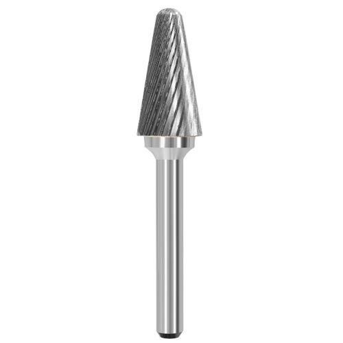 Tungsten steel grinding head carbide rotary file cone dome milling cutter metal grinding and engraving single and double groove L-shaped