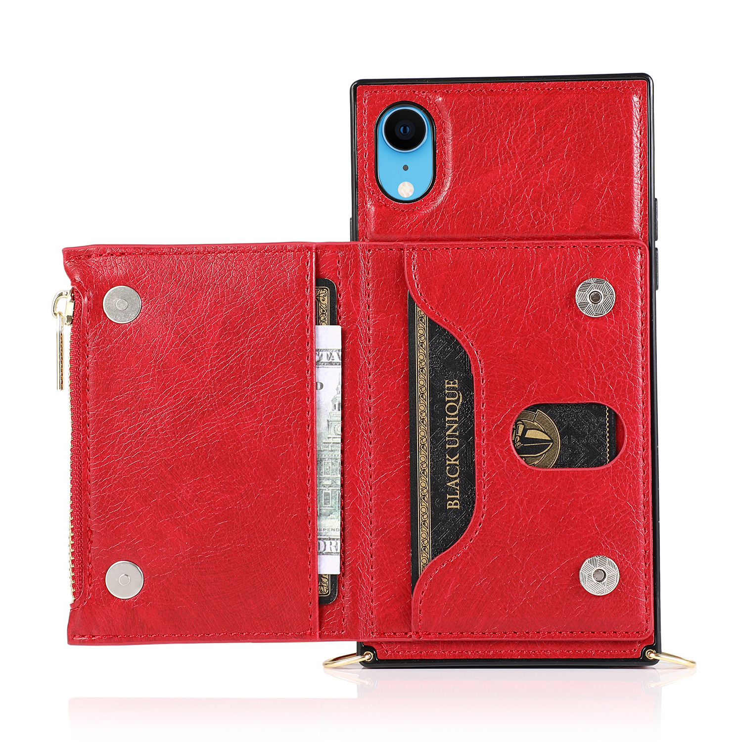 Crossbody Phone Case For Iphone 13 Wallet Protective Leather Cover_voghion.com