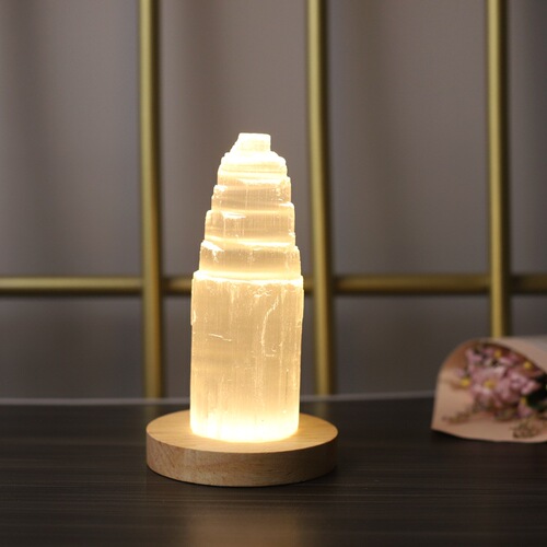 Moroccan translucent plaster lighthouse mineral crystal night light cat's eye plaster lighthouse unicorn ornament