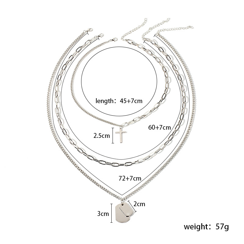 Nueva Carta Marca Del Ejército Cara Sonriente Estilo Hip Hop Collar De Acero De Titanio Accesorios Joyería display picture 17