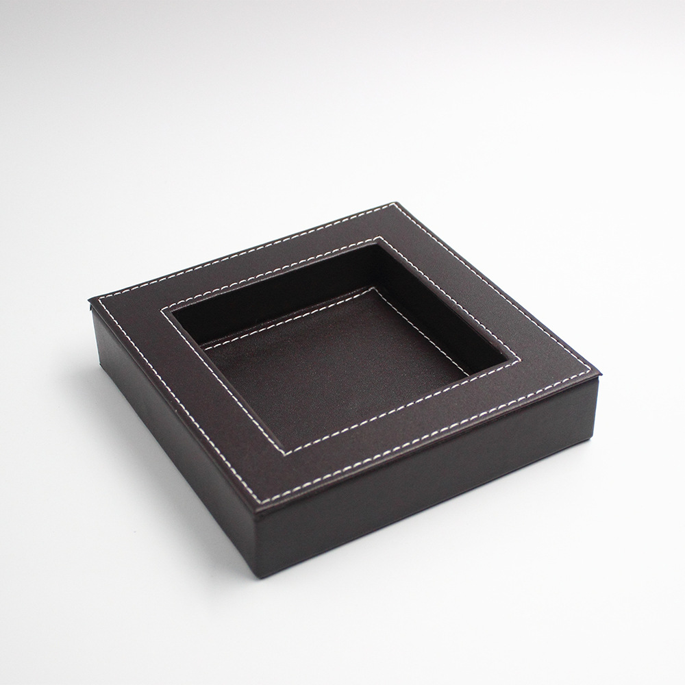 (2개) 가죽 장식 패션 재떨이 창조적 인 성격 스몰 사이즈 유리 크리스탈 재떨이 사무용품 선물 도매