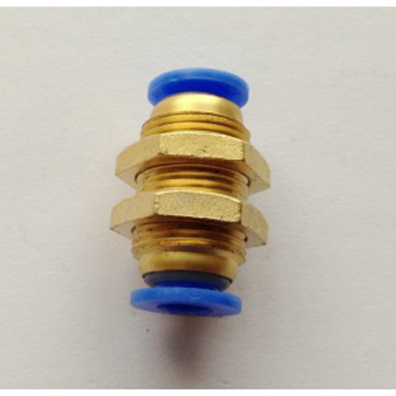 气动接头PM隔板快插接头 PM4/6/8/10/气管快速接头隔板直通