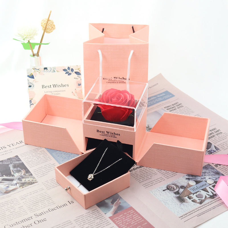 Daily Occasion Fashion Solid Color Paper Jewelry Boxes 1 Set