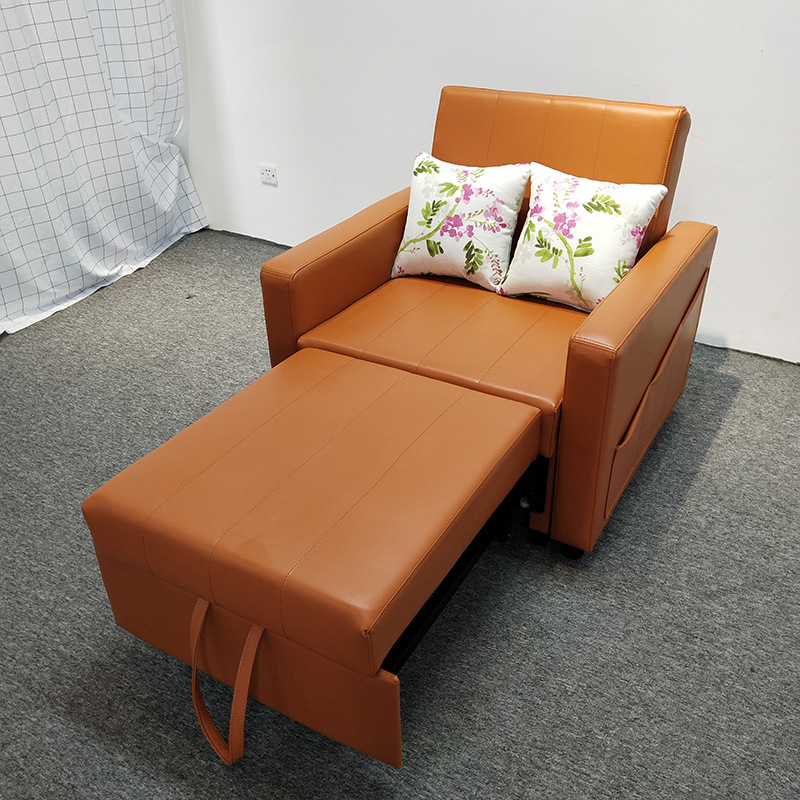 Sofá cama individual plegable dormitorio estudio oficina cama invisible sofá de cuero ahorrar espacio