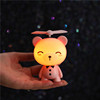 Small air fan from soft rubber, minifigure, portable night light, with little bears