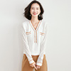 Korean V-neck loose fashion thin hollow sweater