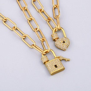 Bohemian Heart-shape Thick Chain Copper Inlaid Zircon Bracelet Wholesale display picture 18