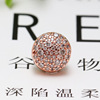 Copper silver fashionable fresh accessory, European style, diamond encrusted, simple and elegant design