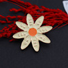 Quan Zhilong GD gap, small daisy, small brooch, sun flower chest flower drip oil symbol badge manufacturer wholesale