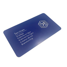 精美定制不锈钢名片丝印任何颜色LOGO哑黑拉丝高端个人名片卡订制