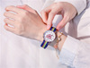Brand rainbow waterproof watch suitable for men and women, simple and elegant design
