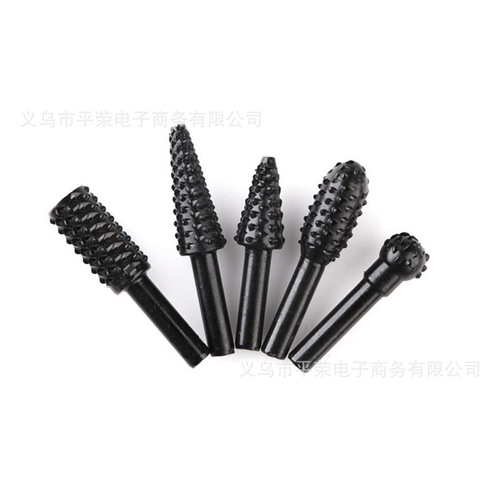 5-piece set of woodworking rotary files, grinding heads, wood carving knives, woodworking files, grinding and polishing machine grinding heads