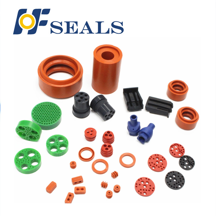 多孔硅胶密封制品连接器端子硅橡胶密封件防漏软胶电器防水密封