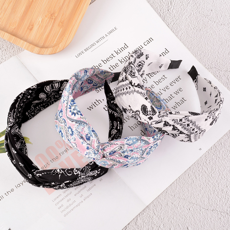 Korean Printing Non-slip Headband display picture 2