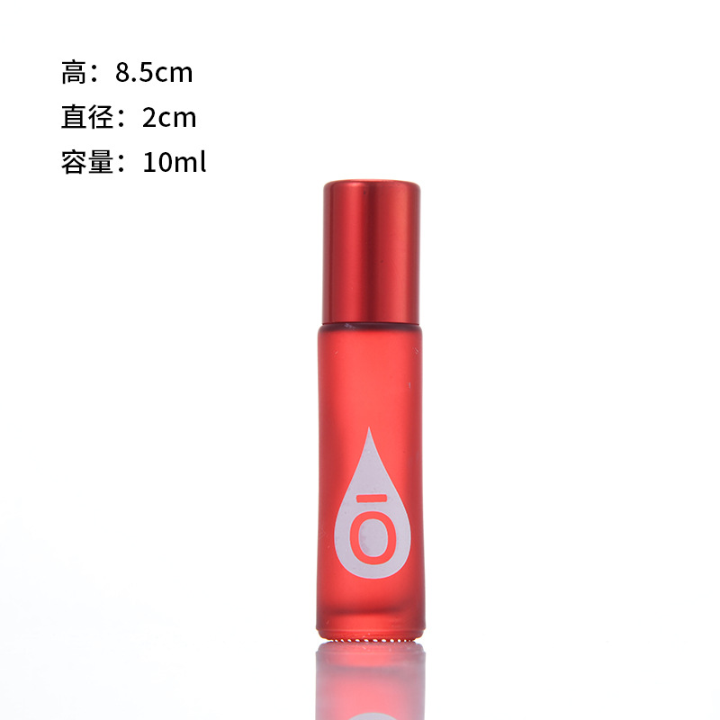 Doterui 10ml botella de bola de rodillo esmerilado colorido botella de cuentas botella de aceite esencial de vidrio botella de aceite de labios botella vacía entrega de fábrica