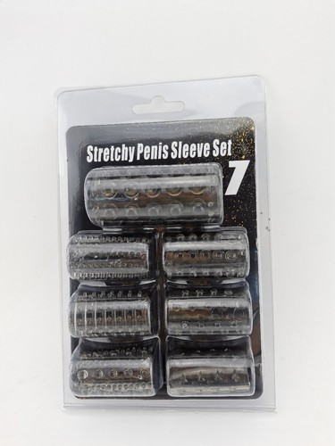 Transparent Sexy 7-piece Set Male Penis Sleeve Crystal Sleeve Couples Toy Adult Sex Toys Caterpillar Finger Sleeve