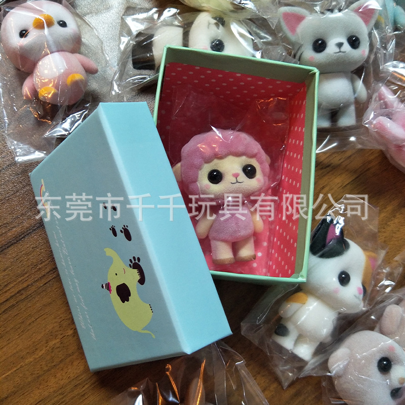 创意卡通植绒公仔 搪胶卡通活动植绒公仔 动漫植毛玩具