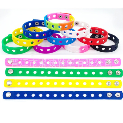 motion Bracelet silica gel Bracelets Multicolor Optional personality men and women Wrist band Shoeshine decorate 21cm long