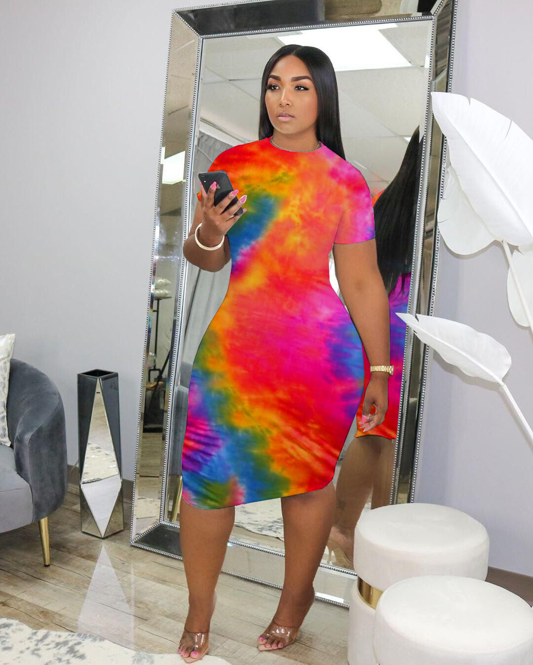 sexy cute tie-dye tight dress NSFNN60177