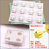 Golden hypoallergenic earrings, accessory