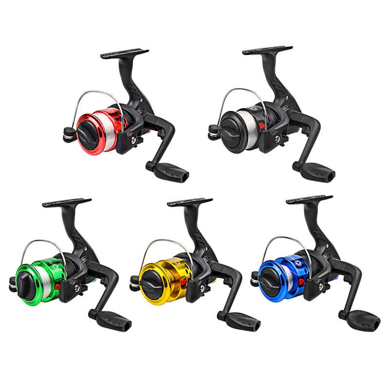 入门级渔轮纺车轮sy200鱼线轮迷你鱼轮路亚轮海钓轮鱼轮子电镀头|ru