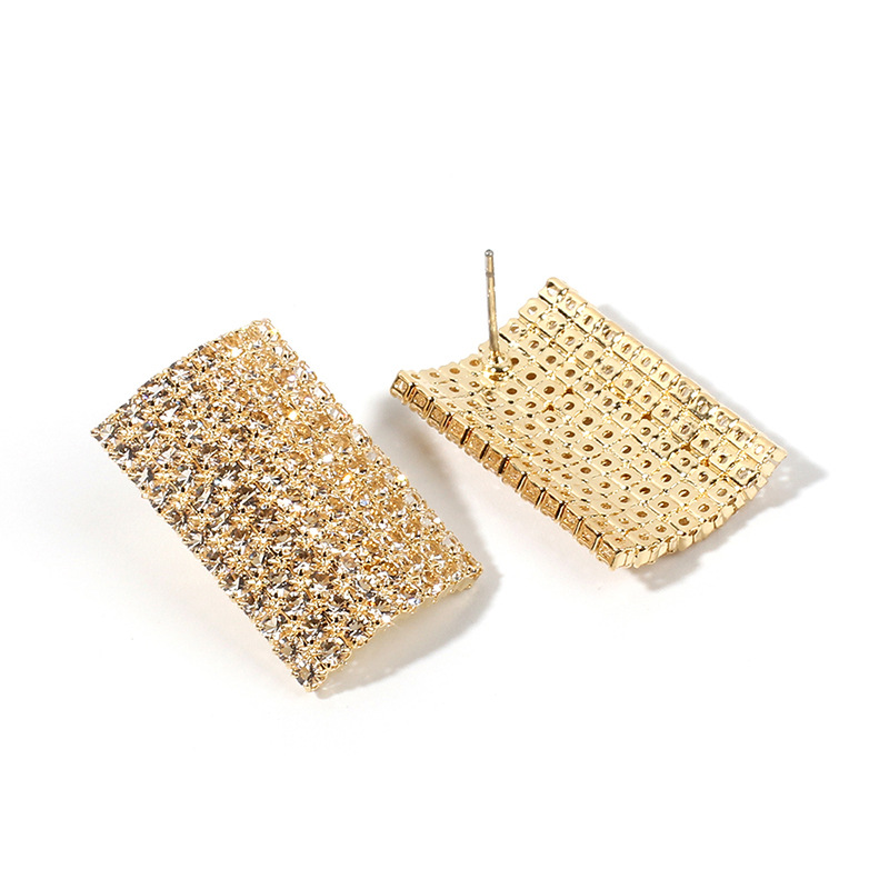 7g Weight Earrings Classification Housewarming, Anniversary, Business, Wedding, Travel, Birthday, Festival Occasion Geometric Pattern Women'S Gender Fashion Style Hot-selling Love-shaped Rhinestone Fashion Simple Geometric Earrings For Women Wholesale Nihaojewelry 16