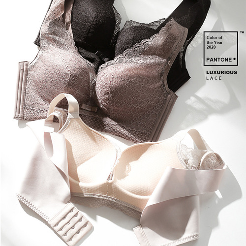A-to-C underwear, small breasts, super push-up, sexy lace, wire-free, breast-retracting, adjustable bra, vest-style bra